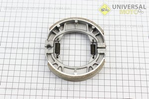 Гальмівні колодки задні комплект, 106мм (пружини прямі). TATA (Запчастини для мопеда Дельта / UM3186-V10)