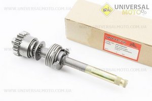 Вал заводной лапки в сборе (шестерня, пружина) 195мм. Viper (Мопед Viper Delta / UM3186-V13)
