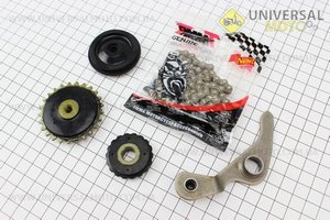 Ланцюг розподільного валу 70см.куб. - 25H-82L + ролики 3шт + коромисло. TMMP (Запчастини для мопеда Дельта / UM3188-V60)