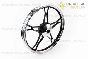 Диск передній литий 1,4-17 "DELTA, чорний (вісь 10мм). Китай (Запчастини для мопеда Дельта / UM3188-V99)