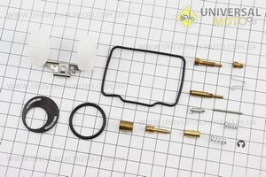 Ремонтний комплект карбюратора 110-125cc, 15деталей і поплавок. Scorpion (Запчастини на скутер Viper Alpha / UM3192-V64)