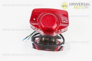 Уцінка ALPHA Ліхтар задній ALPHA "ХРОМ" на металевій ніжці (присутня дрібна тріщина). Китай (Запчастини на скутер Viper Alpha / UM3193-V22)