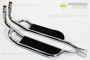 Подножки пассажирские дуговые задние комплект левая, прав. Китай (Мопед Viper Active / UM3200-V80)