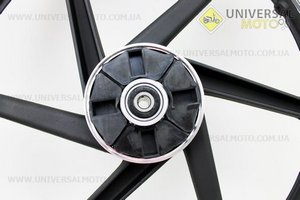 Диск задний литой 1,6-17" Alpha/Active "лучи", черный. Китай (Мопед Viper Delta / UM3201-V62)