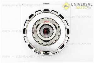 Зчеплення трьохдискове в зборі (кошик) Active 110см.куб. - "автомат" + 5 деталей. Китай (Запчастини для мопеда Дельта / UM3202-V02)