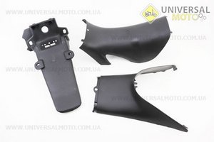 пластик - ПОЛНЫЙ комплект - 17 деталей, Черный . Китай (Мопед Viper Active / UM3202-V12)