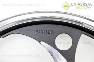 Диск задній литий 1,6-17" ALPHA/ACTIVE "хвиля", чорний (вісь 12мм). Viper (Запчастини для мопеда Дельта / UM3202-V14)