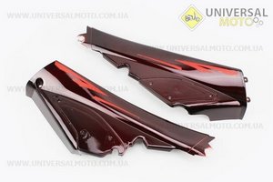 пластик - боковой средний левый, правый комплект 2 штуки, БОРДОВЫЙ. Китай (Мопед Viper Active / UM3202-V28)