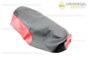 Чохол сидіння (еластичний, міцний матеріал) чорний/червоний. Украина (Запчастини на скутер Viper Active / UM3202-V42)