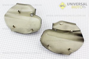 Пластик - вставки переднього крила лів., прав комплект 2шт, ЧОРНИЙ, тип. 2. Китай (Запчастини на скутер Viper Active / UM3202-V51)