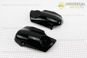 Пластик - вставки переднього крила лів., прав комплект 2шт, ЧОРНИЙ, тип. 3. Китай (Запчастини на скутер Viper Active / UM3203-V34)