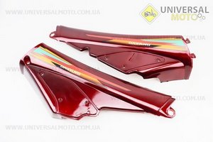 Пластик - ПОВНИЙ комплект - 17 деталей, бордовий. Китай (Запчастини на скутер Viper Active / UM3203-V45)