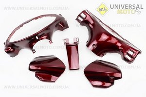 Пластик - ПОВНИЙ комплект - 17 деталей, бордовий. Китай (Запчастини на скутер Viper Active / UM3203-V45)