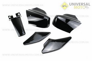 пластик - ПОВНИЙ комплект - 19 деталей, чорний. Китай (Запчастини на скутер Viper Active / UM3203-V58)