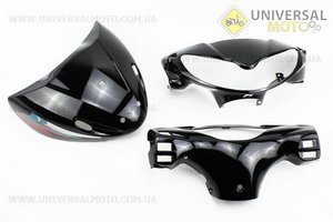 пластик - ПОВНИЙ комплект - 19 деталей, чорний. Китай (Запчастини на скутер Viper Active / UM3203-V58)