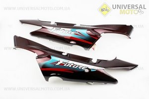 пластик - ПОВНИЙ комплект - 19 деталей, бордовий. Китай (Запчастини на скутер Viper Active / UM3203-V59)