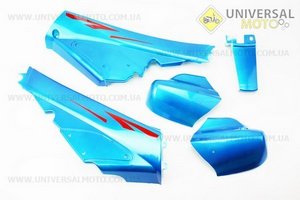 пластик - ПОВНИЙ комплект - 19 деталей, ГОЛУБИЙ. Китай (Запчастини на скутер Viper Active / UM3203-V72)