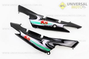 УЦІНКА пластик - ПОВНИЙ комплект - 17 деталей, чорний (невелика тріщина на голові). Китай (Запчастини на скутер Viper Active / UM3204-V05)