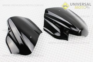 Пластик - вставки переднього крила лів., прав комплект 2шт, ЧОРНИЙ, тип. 5. Китай (Запчастини на скутер Viper Active / UM3204-V10)