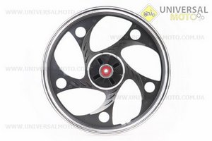 Диск задній литий 1,6-17" ALPHA/ACTIVE "хвиля", чорний (вісь 12мм). Китай (Запчастини на скутер Viper Active / UM3204-V87)