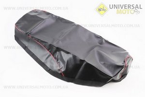 Чохол сидіння, червоний кант. Китай (Запчастини на скутер Viper Active / UM3204-V91)