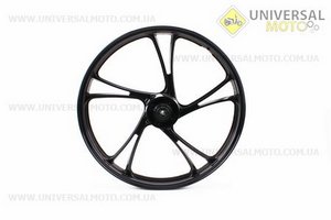 Диск колісний передній литий "під диск" 18Х1,6 "промені" (вісь 12мм), тип 2. Китай (Запчастини на мотоцикл Viper 125-150J / UM3215-V59)