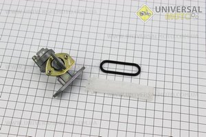 Кран топливный 125J, тип №3 (два фильтра). Китай (Двигатель CB125-250см3 / UM3215-V94)