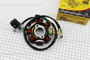 Статор магнето (генератора) (8 котушок "5 проводів"). TMMP (Запчастини на мотоцикл з двигуном CB / UM3215-V96)