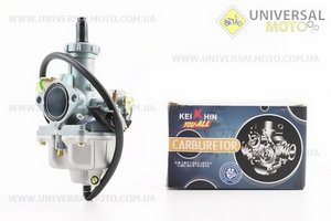 Карбюратор СВ/CG-150 (d=27), дросель ручний, з прискорювальним насосом, (якісна копія). KEIHIN (Запчастини на пітбайк / UM3216-V50)