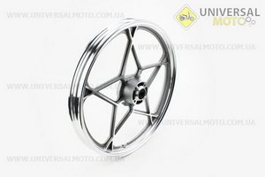 Диск колісний передній литий "під диск" 18Х1,6 Viper-125J СІРИЙ (вісь 12мм). Китай (Запчастини на мотоцикл Viper 125-150J / UM3216-V64)