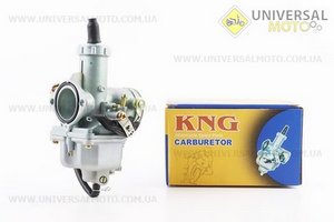 Карбюратор СВ/CG-200 (d=30), дросель ручний, з прискорювальним насосом, оригінал. KNG (Запчастини на мотоцикл з двигуном CB / UM3218-V88)