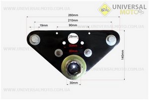 Амортизатор передний 2 штуки, траверс, крепление в сборе "вилка". Китай (Мотоцикл Viper Zubr / UM3230-V28)