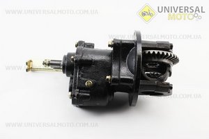 Редуктор моста ведущего в зборі 13Т: 37т із заниженою передачею в зборі (редуктор, трос, важіль) комплект. Китай (Запчастини на мотоблок Зубр / UM3231-V72)