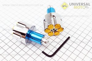 Заглушка - отбойник руля H034A REVOLVER серебристый, к-кт 2шт