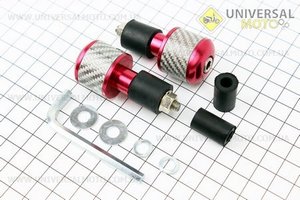 Заглушка - отбойник руля H190GL КРАСНЫЙ, d=27/14-19mm, к-кт 2шт