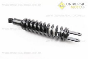 Амортизатор задній МОНО 400мм * d74мм (втулка 12мм / вилка 12мм) регульований, Чорний. Китай (Запчастини на мотоцикл Loncin / UM3244-V07)