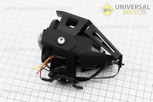 Фара додаткова світлодіодна вологозахисна - LED лінза з обідком "ангельський очей" в металевому корпусі, з кріпленням на кермо, 110 * 70мм. Китай (Різне / UM3245-V42)