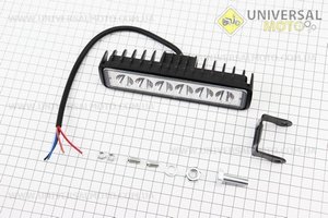 Фара додаткова світлодіодна вологозахисна - 6 LED з кріпленням, прямокутна 155 * 42мм. Китай (Різне / UM3245-V43)