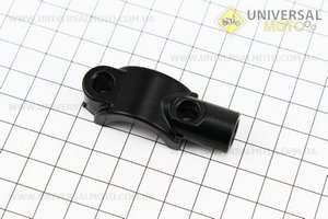 Кронштейн кріплення циліндру гальмівного d22мм, або важелю гальмівного до керма з отвором під дзеркало, М8. Китай (Запчастини на мотоцикл / UM3249-V68)