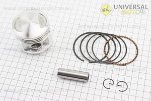 Поршневий комплект (поршень, кільця, палець) CG125см.куб. 56,5мм STD (висота 52мм, палець 15мм). Китай (Запчастини на мотоцикл з двигуном CG / UM3260-V26)