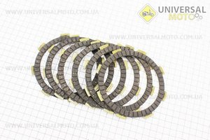 Диск зчеплення фрикційний 6шт комплект 150/200см.куб.. Китай (Запчастини на мотоцикл з двигуном CG / UM3260-V80)