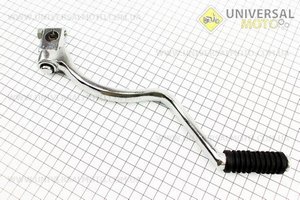 Рычаг кик-стартера "змейка" ZUBR (узкое крепление). Китай (Мотоциклы CG125-250 / UM3261-V68)