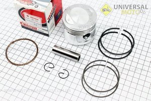 Поршневий комплект (поршень, кільця, палець) CG150см.куб. 62мм STD (висота 49,5мм, палець 15мм). ZHENGHE (Запчастини на мотоцикл з двигуном CG / UM3261-V76)