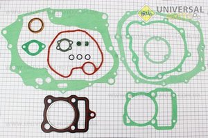 Прокладки двигуна CG-150см.куб.-62мм, комплект 15 деталей. TMMP (Запчастини на мотоцикл з двигуном CG / UM3262-V06)