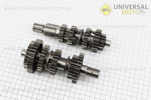 Коробка передач (два вала с шестернями) СG-200см3/Zubr "вал первичный 12зуб.". Китай (Двигатель CG / UM3262-V75)