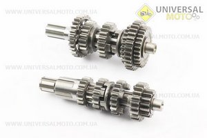 Коробка передач ZUBR (вторинний вал 268мм, два вали з шестернями) СG-200cм3 "вал первинний 11зуб.". Китай (Запчастини на мотоцикл з двигуном CG / UM3263-V52)