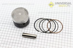 Поршень комплект CG150cc 62мм STD (висота 49,5мм, палець 15мм) (без упаковки та стопорних кілець, заводський). Китай (Запчастини на мотоцикл з двигуном CG / UM3263-V89)