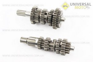 Коробка передач ZUBR (вторинний вал 165мм, два вали з шестернями) СG-200cм3 "вал первинний 11зуб.". Китай (Запчастини на мотоцикл з двигуном CG / UM3264-V18)