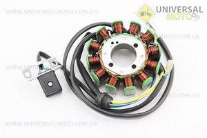 Статор магнето (генератора) (12 котушок роз'єм "тато 3+2"), 200см.куб. (d=93мм). JIALING (Запчастини на мотоцикл з двигуном CG / UM3264-V42)