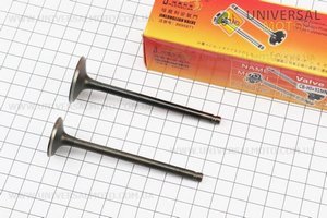 Клапана випускний (немагнітний) (h-90,3; d-25), впускний (h-91,1; d-30) комплект 2шт 150см.куб.. JINLONGLIAN (Запчастини на мотоцикл з двигуном CG / UM3264-V64)